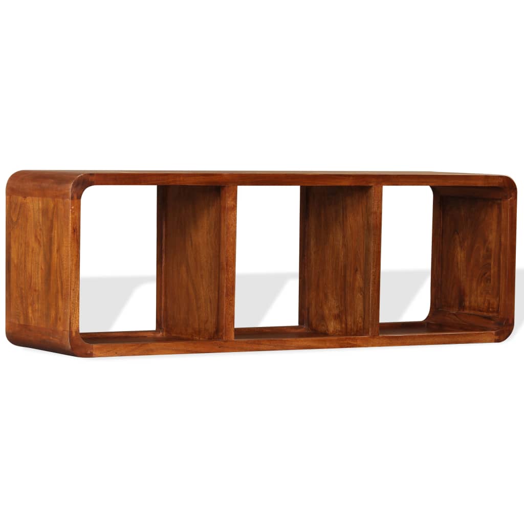 Meuble TV Bois massif avec finition miel 120 x 30 x 40 cm - XIOS