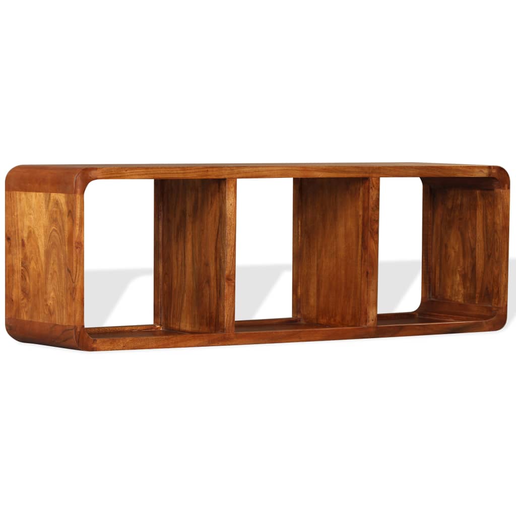 Meuble TV Bois massif avec finition miel 120 x 30 x 40 cm - XIOS