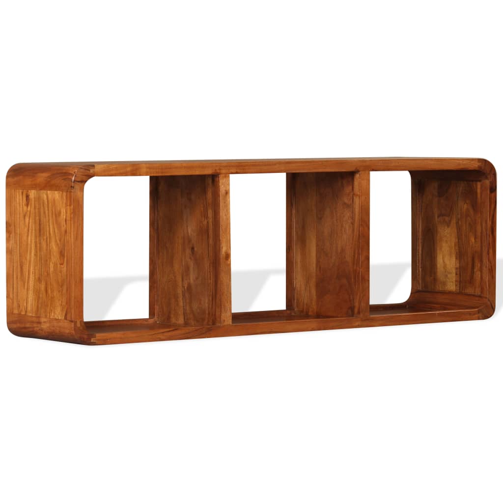 Meuble TV Bois massif avec finition miel 120 x 30 x 40 cm - XIOS