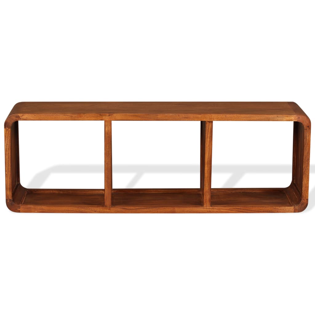 Meuble TV Bois massif avec finition miel 120 x 30 x 40 cm - XIOS