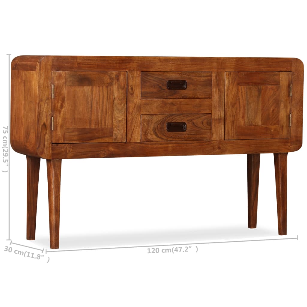Buffet Bois massif avec finition miel 120x30x75 cm - XIOS