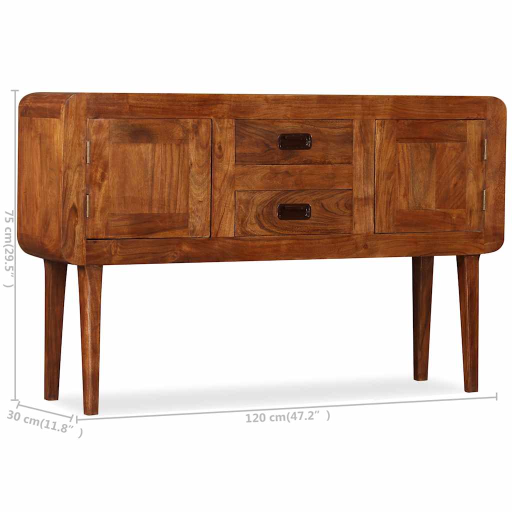 Buffet Bois massif avec finition miel 120x30x75 cm