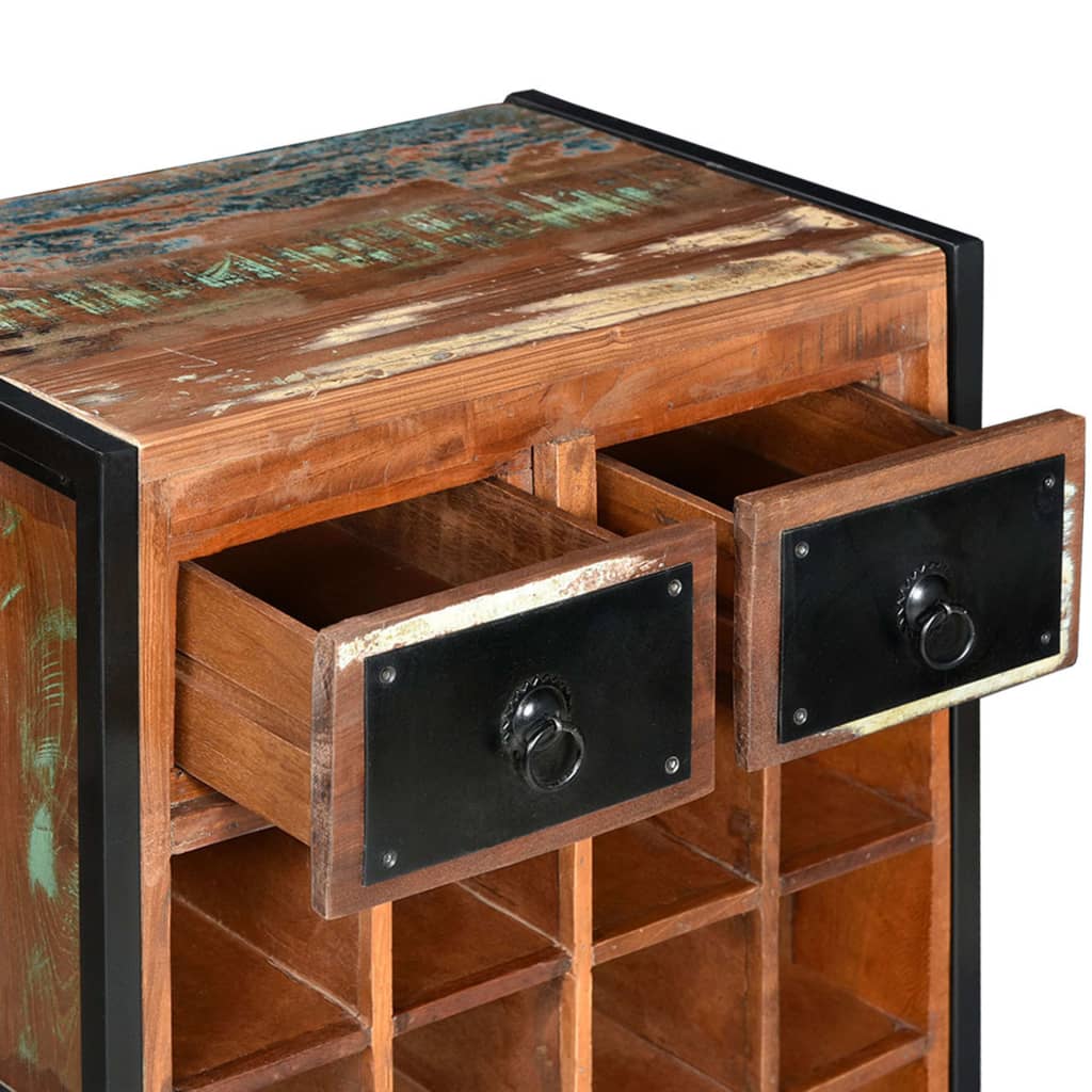 Casier à bouteilles 16 bouteilles Bois massif de récupération - XIOS