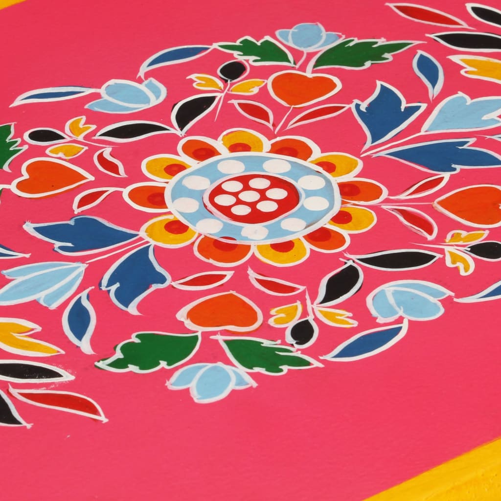 Buffet Bois massif de manguier Peinture rose à la main - XIOS