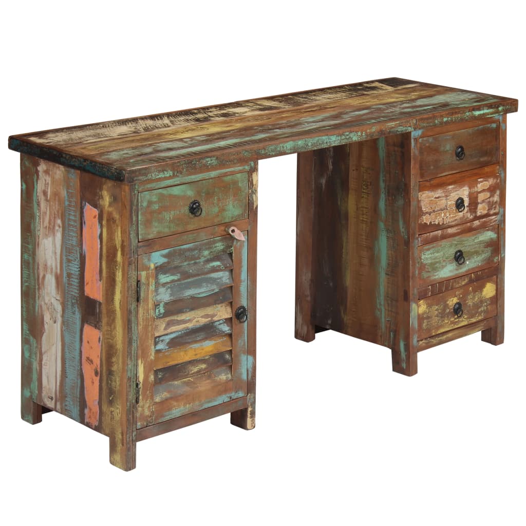 Bureau sur pieds Bois de récupération massif 140 x 50 x 77 cm - XIOS