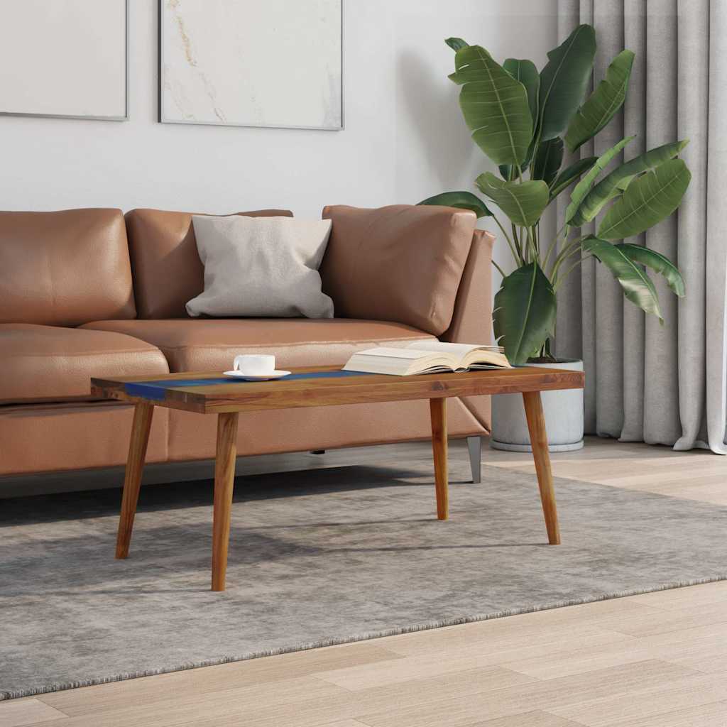 Table basse Teck Résine 100x50x40 cm - XIOS