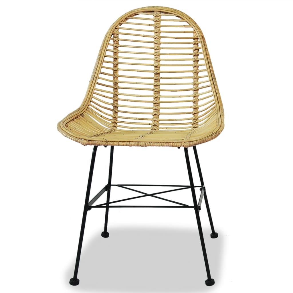 Chaises à manger lot de 4 rotin naturel