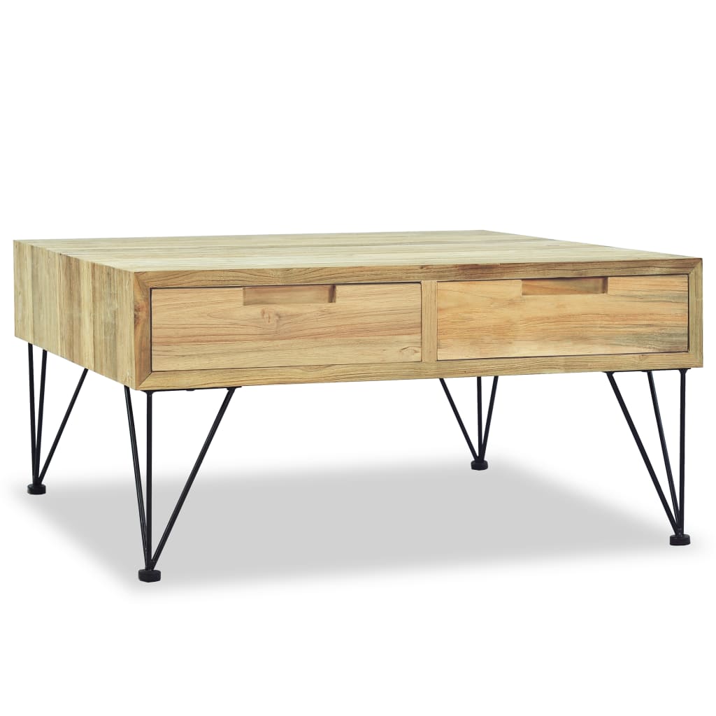 Table basse 80x80x40 cm Teck massif - XIOS
