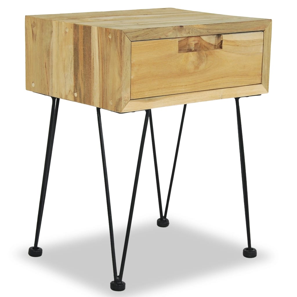 Table de chevet 40x30x50 cm Teck - XIOS