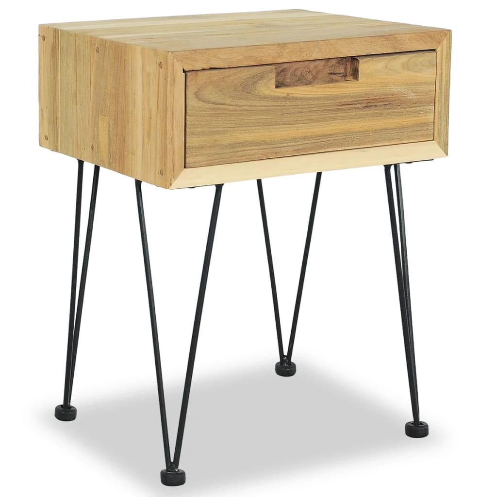 Table de chevet 40x30x50 cm Teck - XIOS
