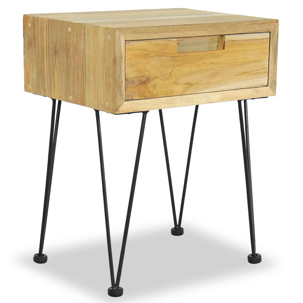 Table de chevet 40x30x50 cm Teck - XIOS