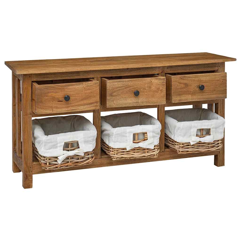 Buffet bois d'acajou massif 100x30x50 cm - XIOS