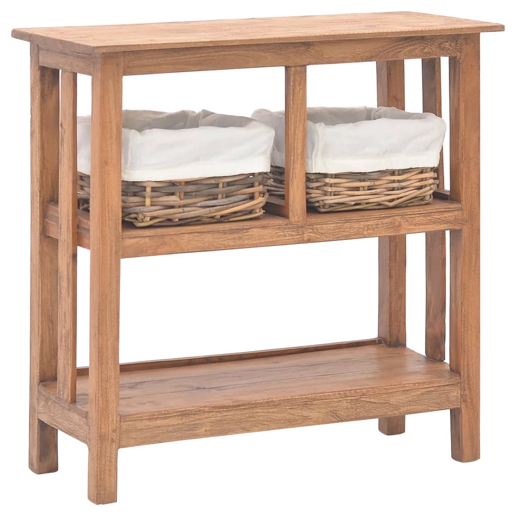 Table console bois d'acajou massif 69x28x70 cm - XIOS