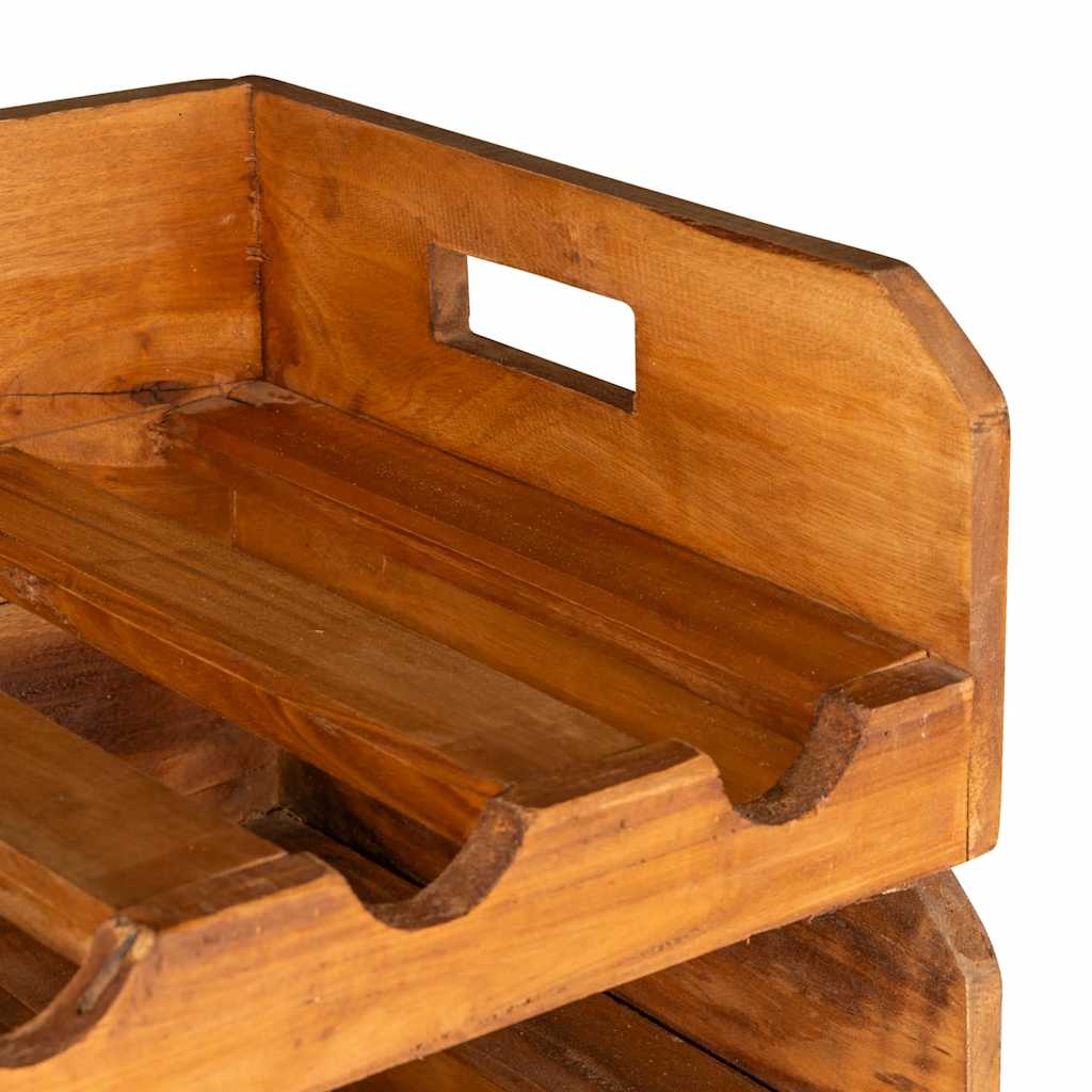 Casiers à bouteilles 4pcs de 16 bouteilles bois d'acajou massif - XIOS