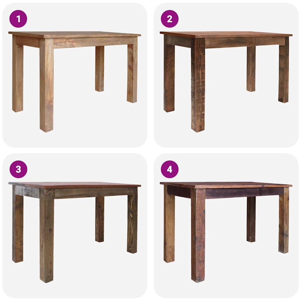 Table à manger bois d'acajou massif 120x60x77 cm - XIOS