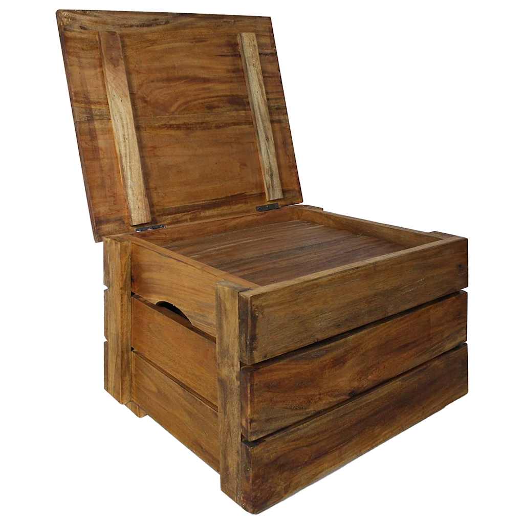 Ensemble de caisse de rangement 2 pcs bois d'acajou massif - XIOS