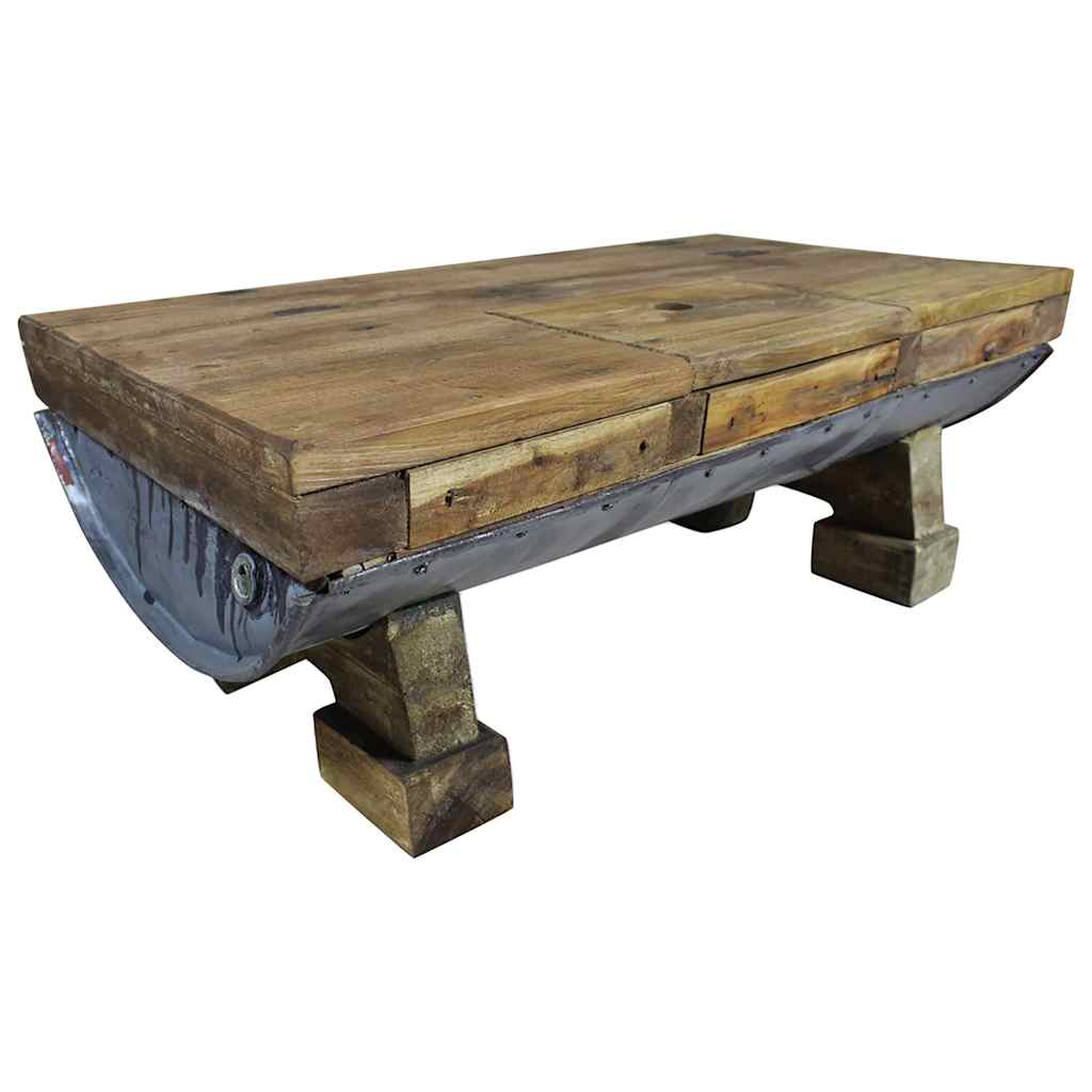 Table basse bois de récupération mélangé 90x50x35 cm - XIOS