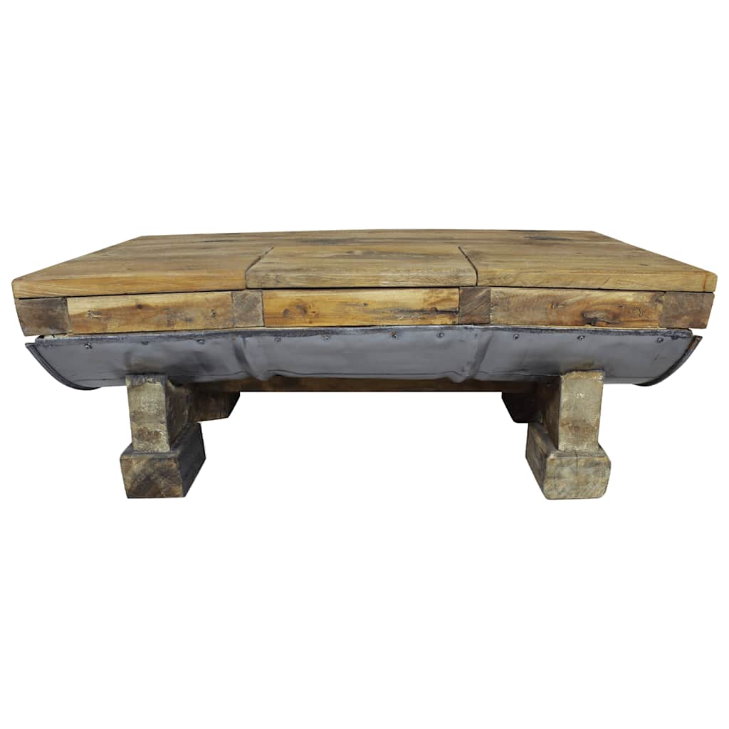 Table basse bois de récupération mélangé 90x50x35 cm - XIOS