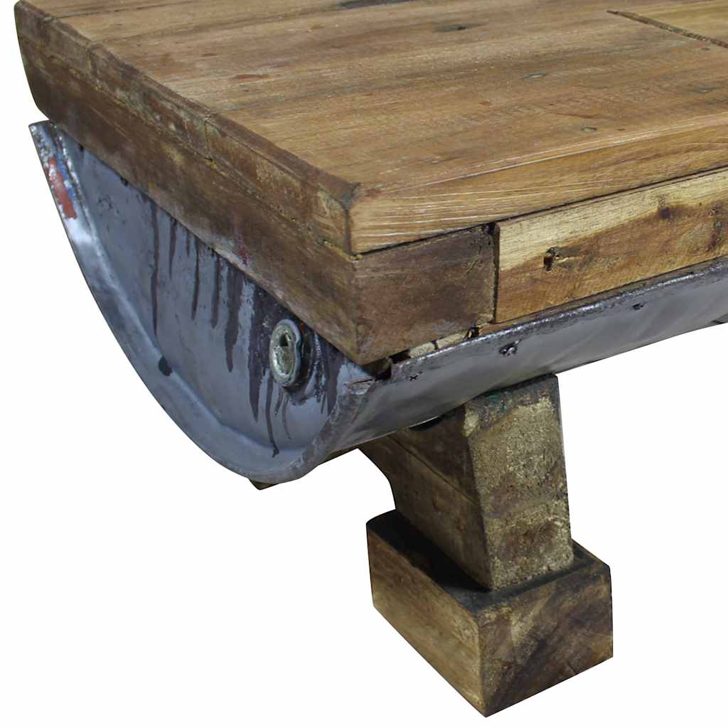 Table basse bois de récupération mélangé 90x50x35 cm - XIOS