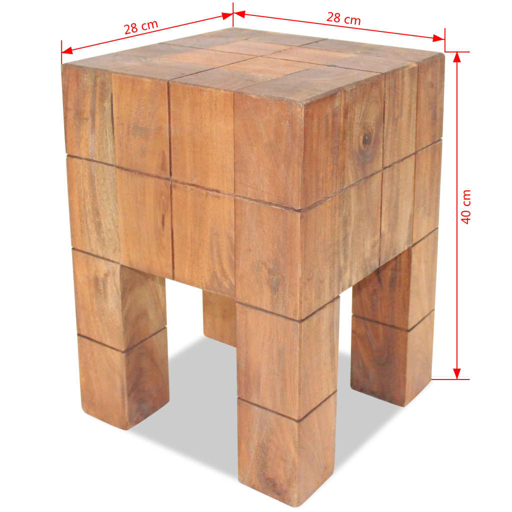 Tabouret bois d'acajou massif - XIOS