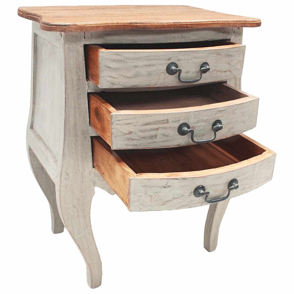 Table de chevet bois d'acajou massif 48x35x64 cm - XIOS
