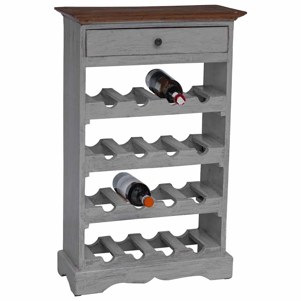 Casier à bouteilles bois d'acajou massif 55x23x85 cm - XIOS