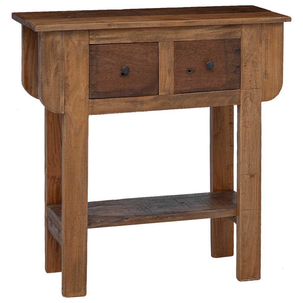 Table console bois de récupération mélangé 80x35x80 cm - XIOS