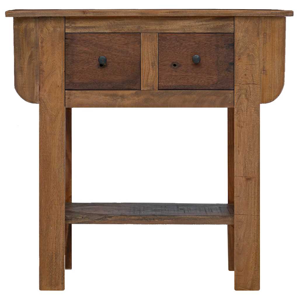 Table console bois de récupération mélangé 80x35x80 cm - XIOS