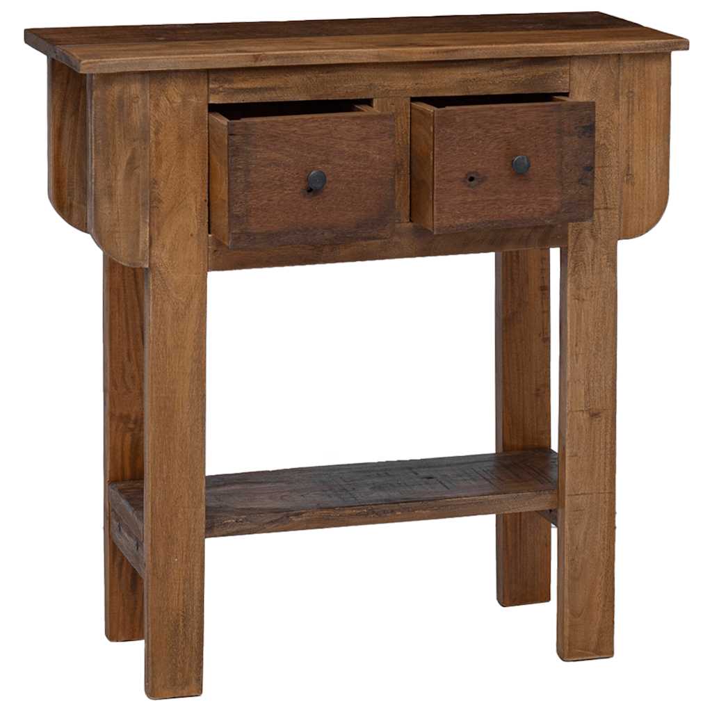 Table console bois de récupération mélangé 80x35x80 cm - XIOS