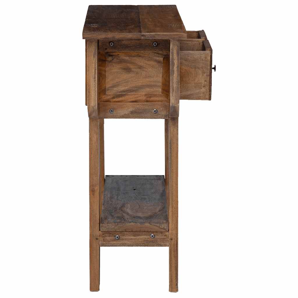 Table console bois de récupération mélangé 80x35x80 cm - XIOS