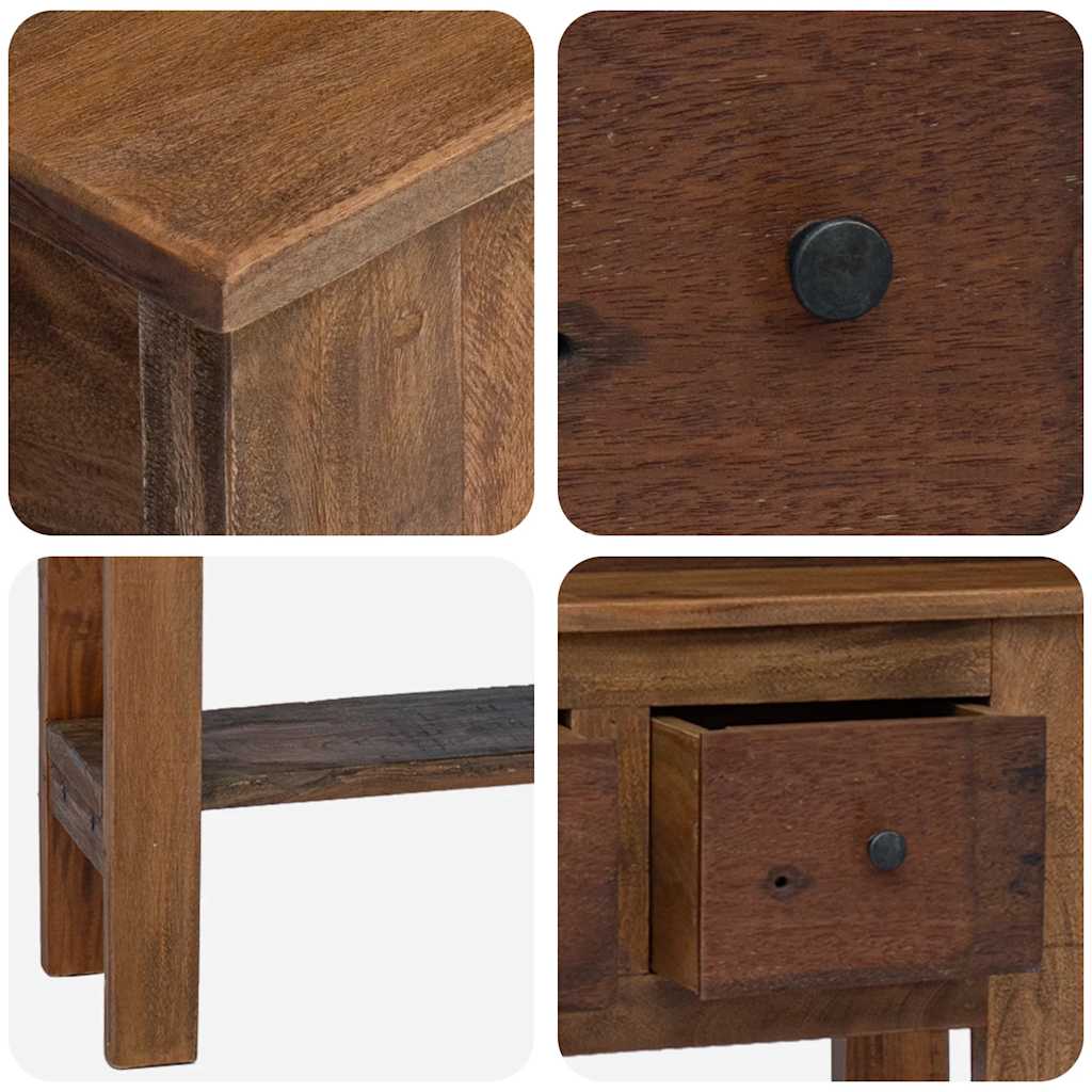 Table console bois de récupération mélangé 80x35x80 cm - XIOS