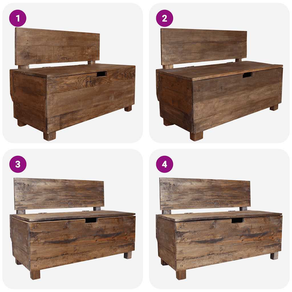 Banc bois massif d'acajou 86x40x60 cm - XIOS