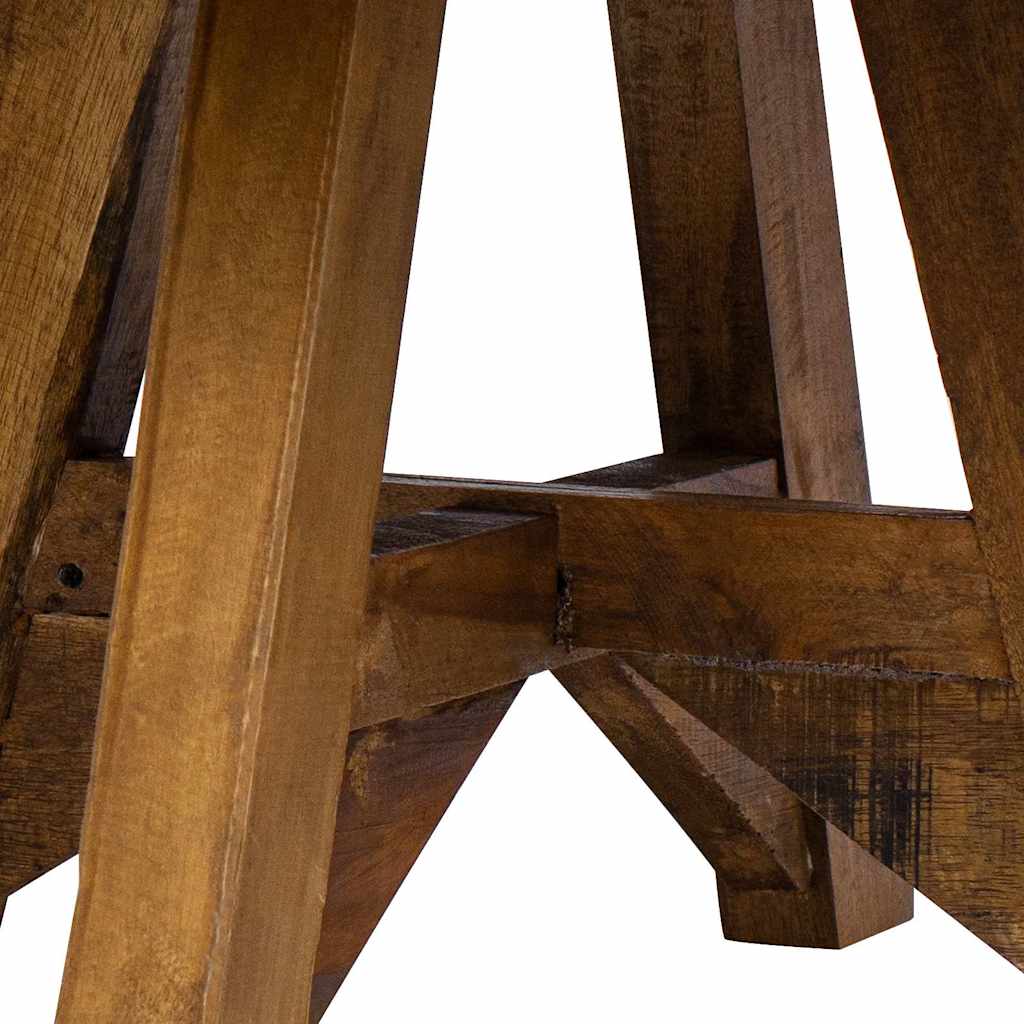 Table basse Bois de récupération massif 60x45 cm Blanc - XIOS