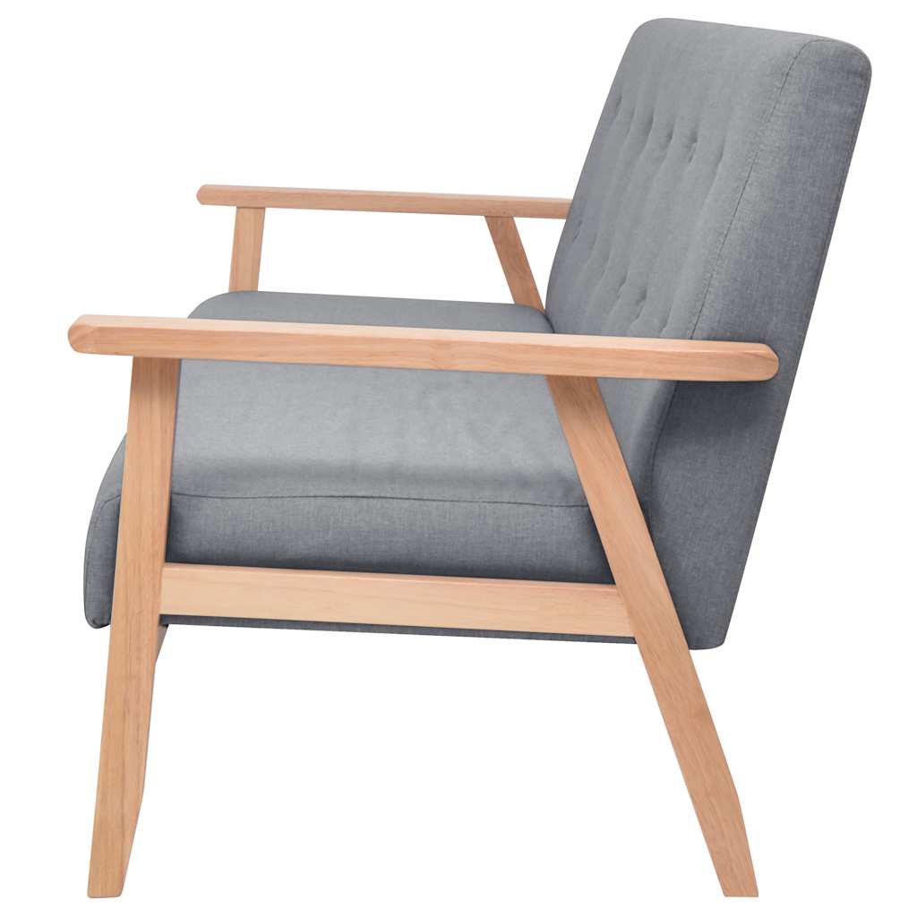 Canapé à 3 places Tissu Gris clair - XIOS