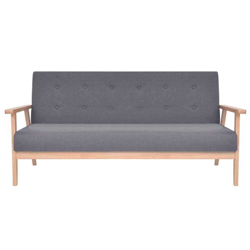 Canapé à 3 places Tissu Gris foncé - XIOS