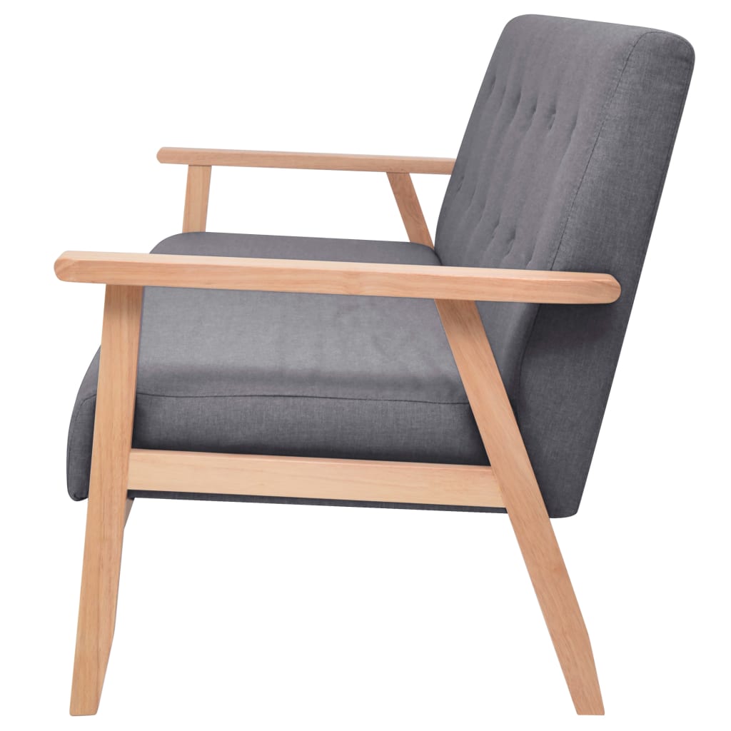 Canapé à 3 places Tissu Gris foncé - XIOS