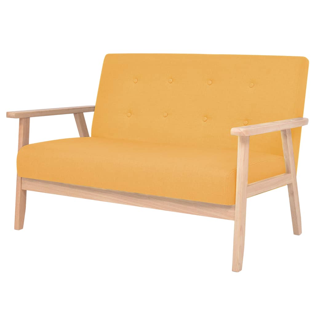 Canapé à 2 places Tissu Jaune - XIOS