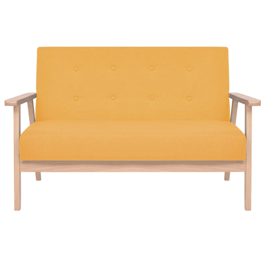 Canapé à 2 places Tissu Jaune - XIOS