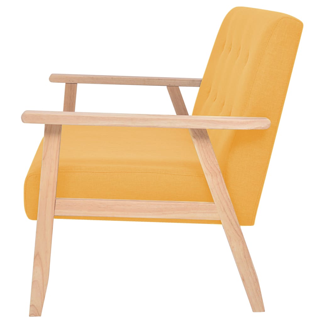 Canapé à 2 places Tissu Jaune - XIOS