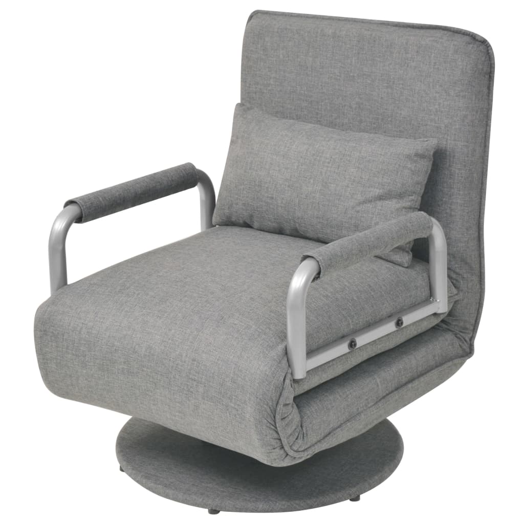 Fauteuil pivotant et canapé-lit Gris clair Tissu - XIOS