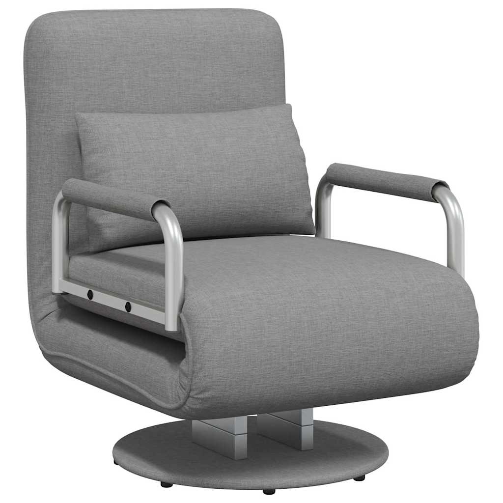 Fauteuil pivotant et canapé-lit Gris clair Tissu - XIOS