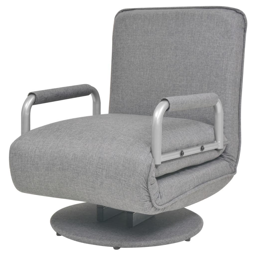 Fauteuil pivotant et canapé-lit Gris clair Tissu - XIOS