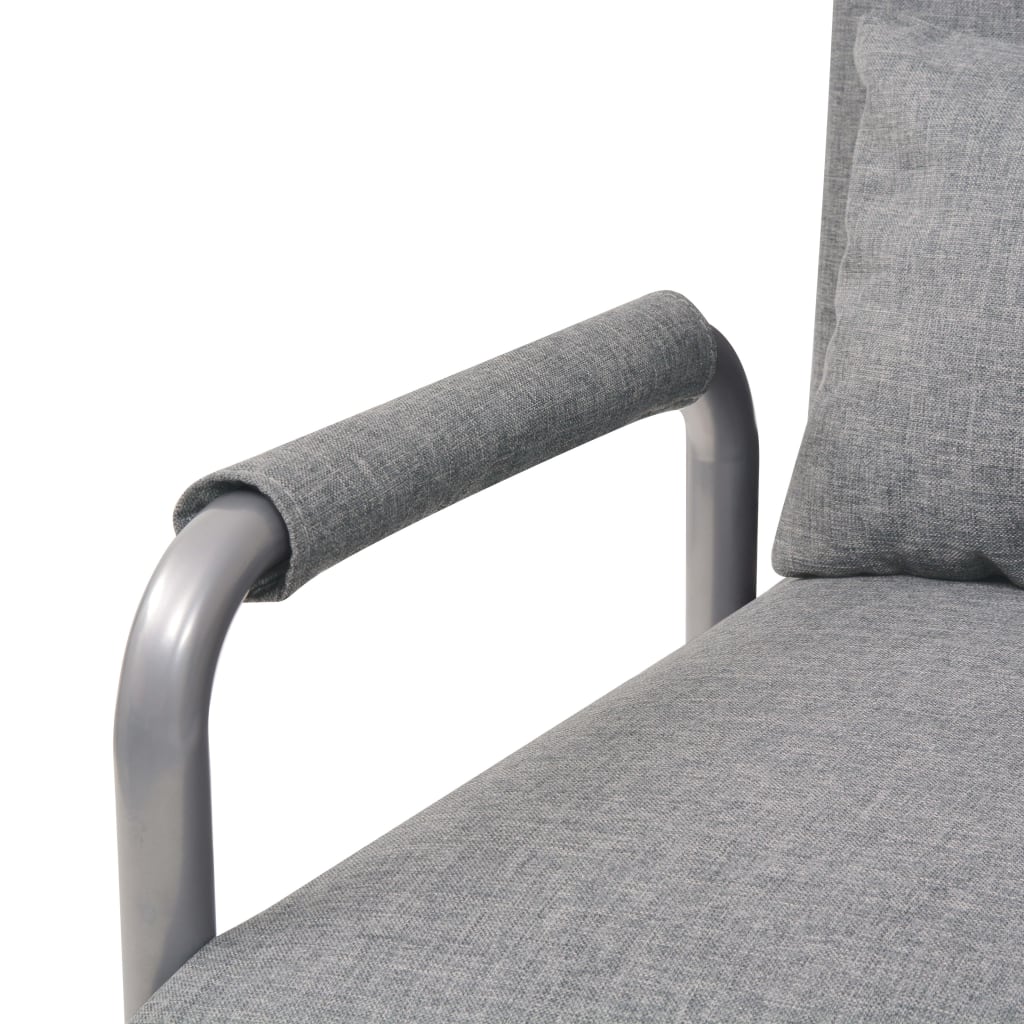 Fauteuil pivotant et canapé-lit Gris clair Tissu - XIOS