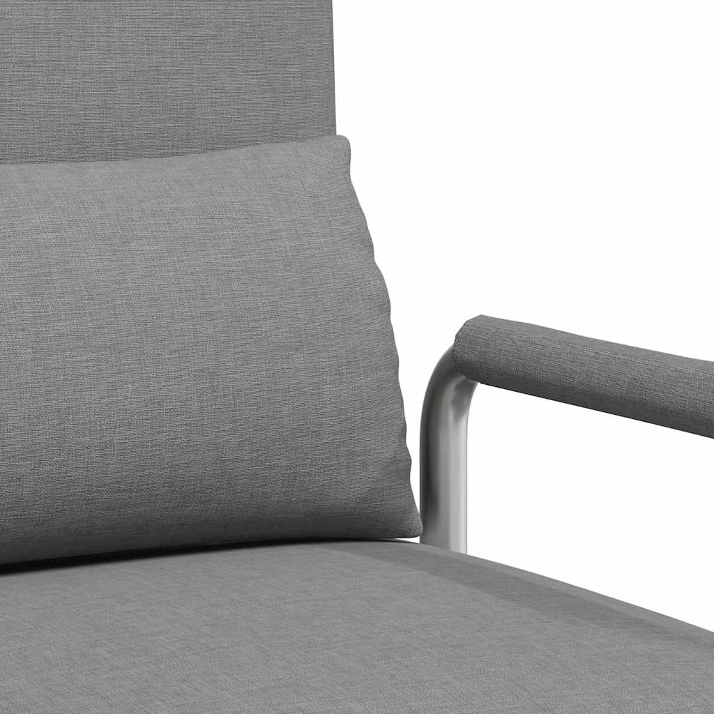 Fauteuil pivotant et canapé-lit Gris clair Tissu - XIOS