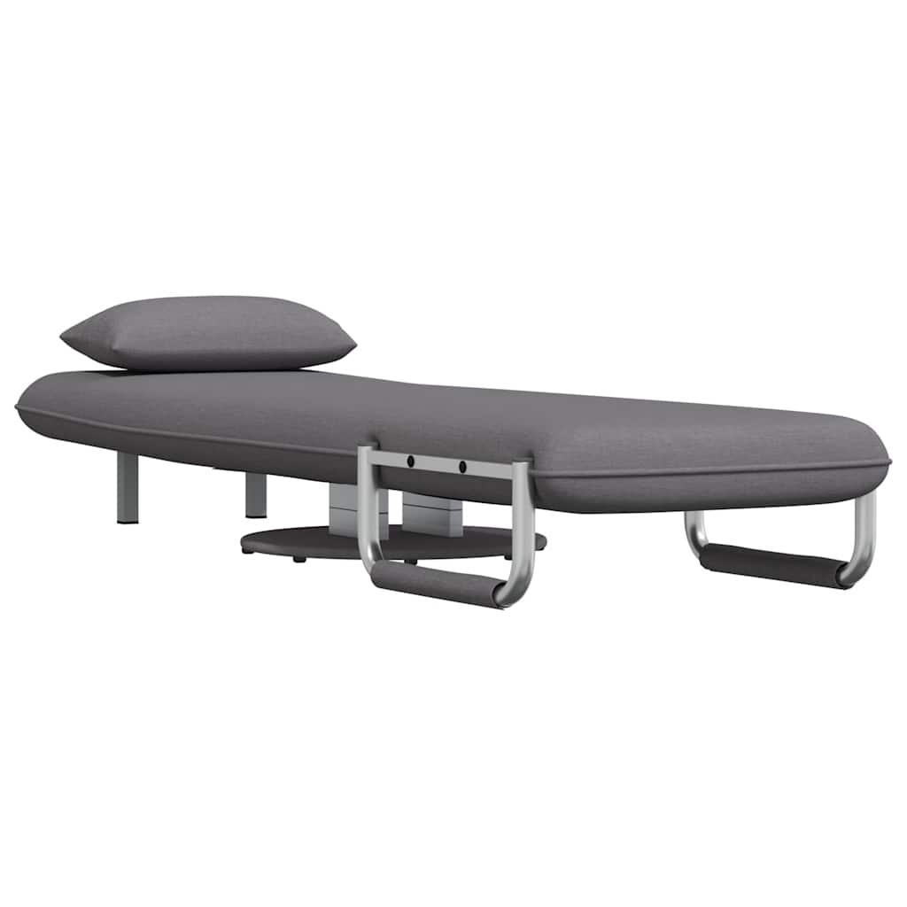 Fauteuil pivotant et canapé-lit gris foncé tissu - XIOS
