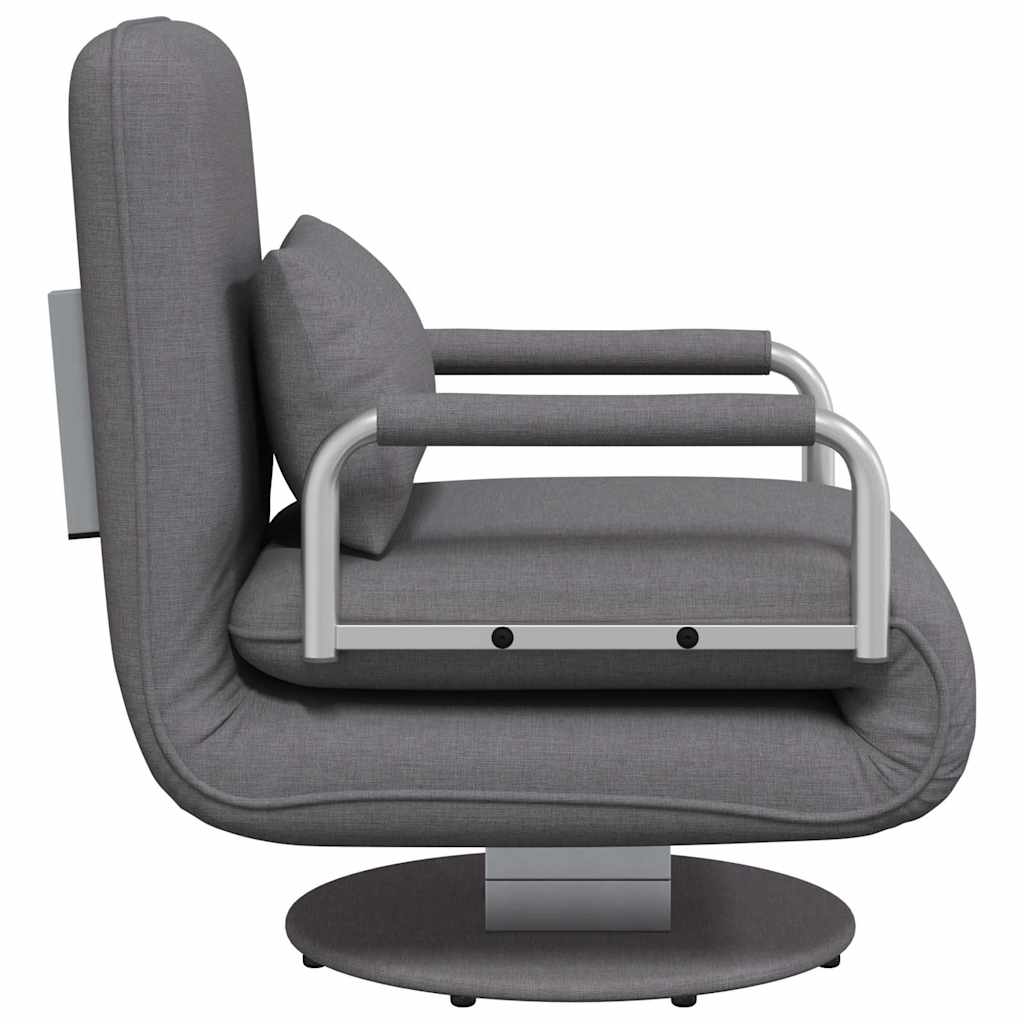 Fauteuil pivotant et canapé-lit gris foncé tissu - XIOS