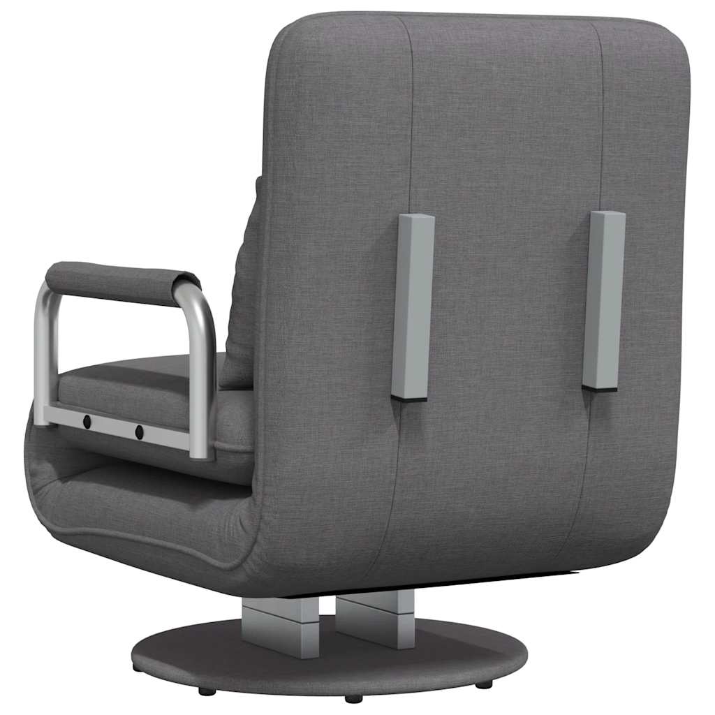Fauteuil pivotant et canapé-lit gris foncé tissu - XIOS