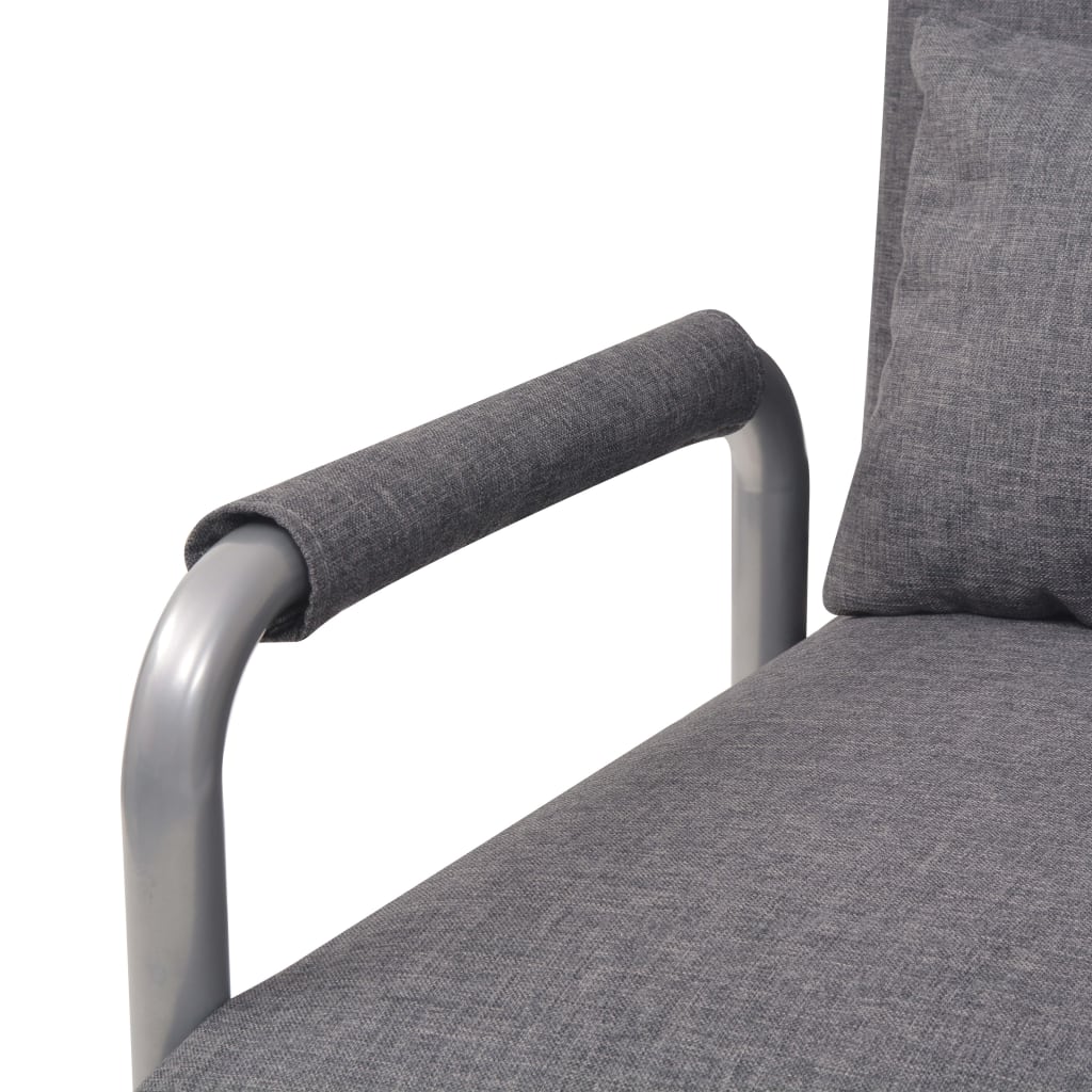 Fauteuil pivotant et canapé-lit gris foncé tissu - XIOS