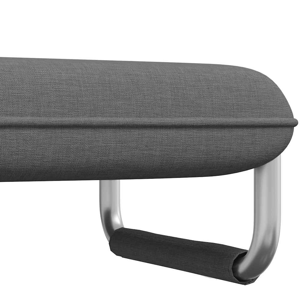Fauteuil pivotant et canapé-lit gris foncé tissu - XIOS