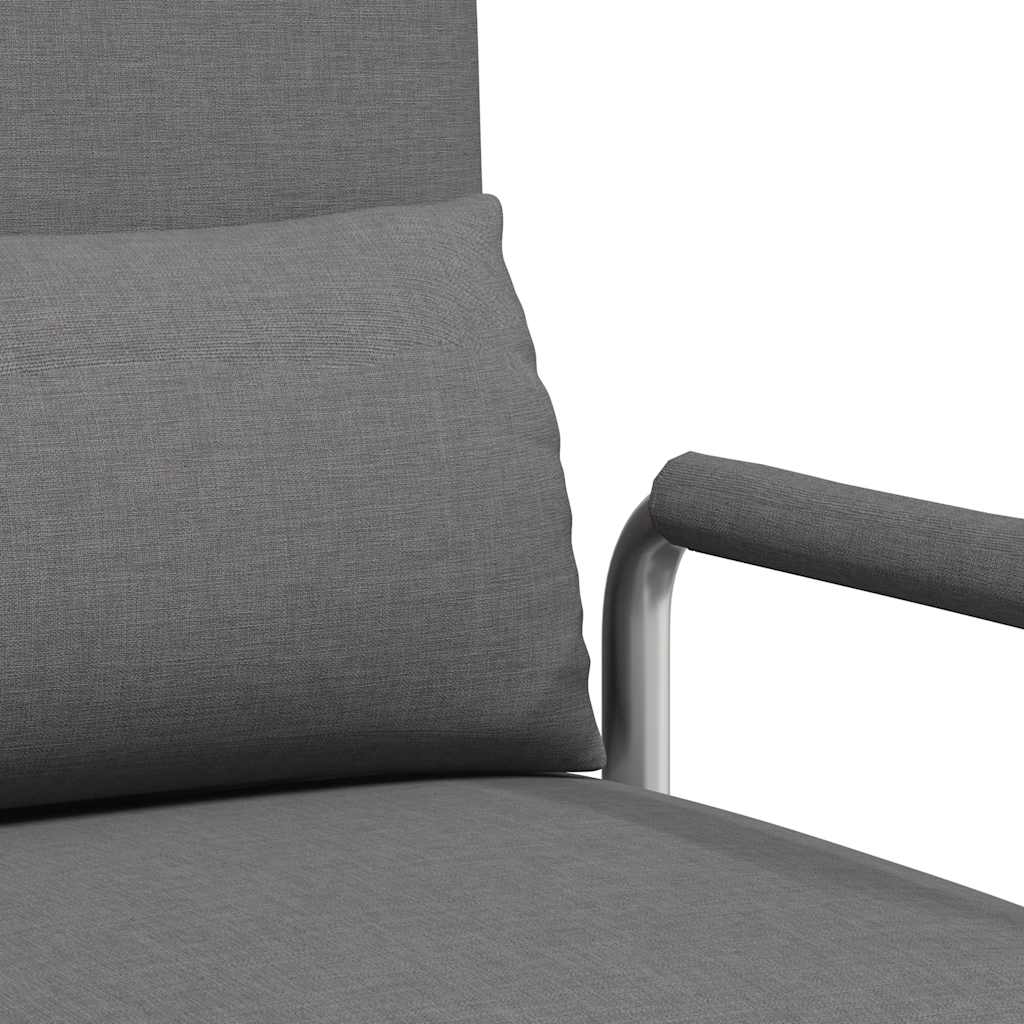 Fauteuil pivotant et canapé-lit gris foncé tissu - XIOS